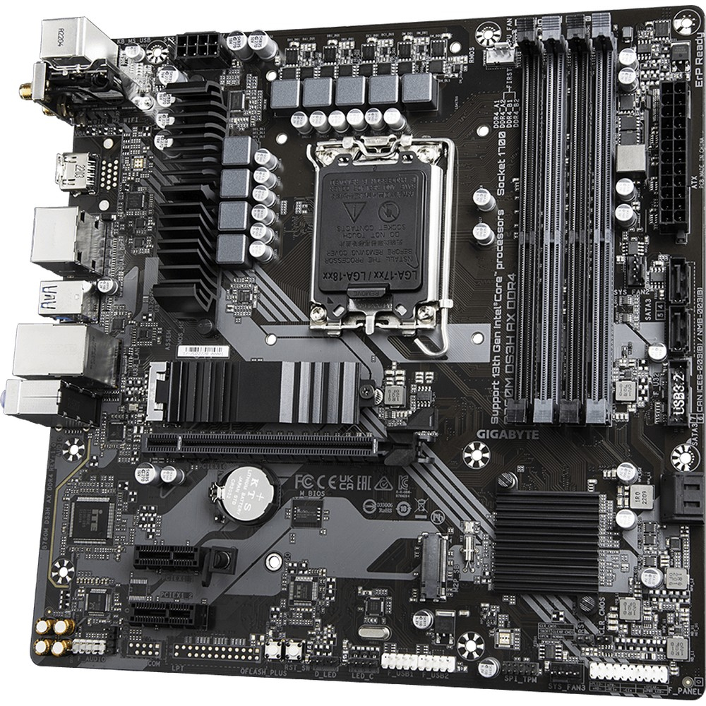 Материнская плата Gigabyte B760M DS3H AX DDR4 (R1.0/1.2) ATX, LGA 1700 - миниатюра 3