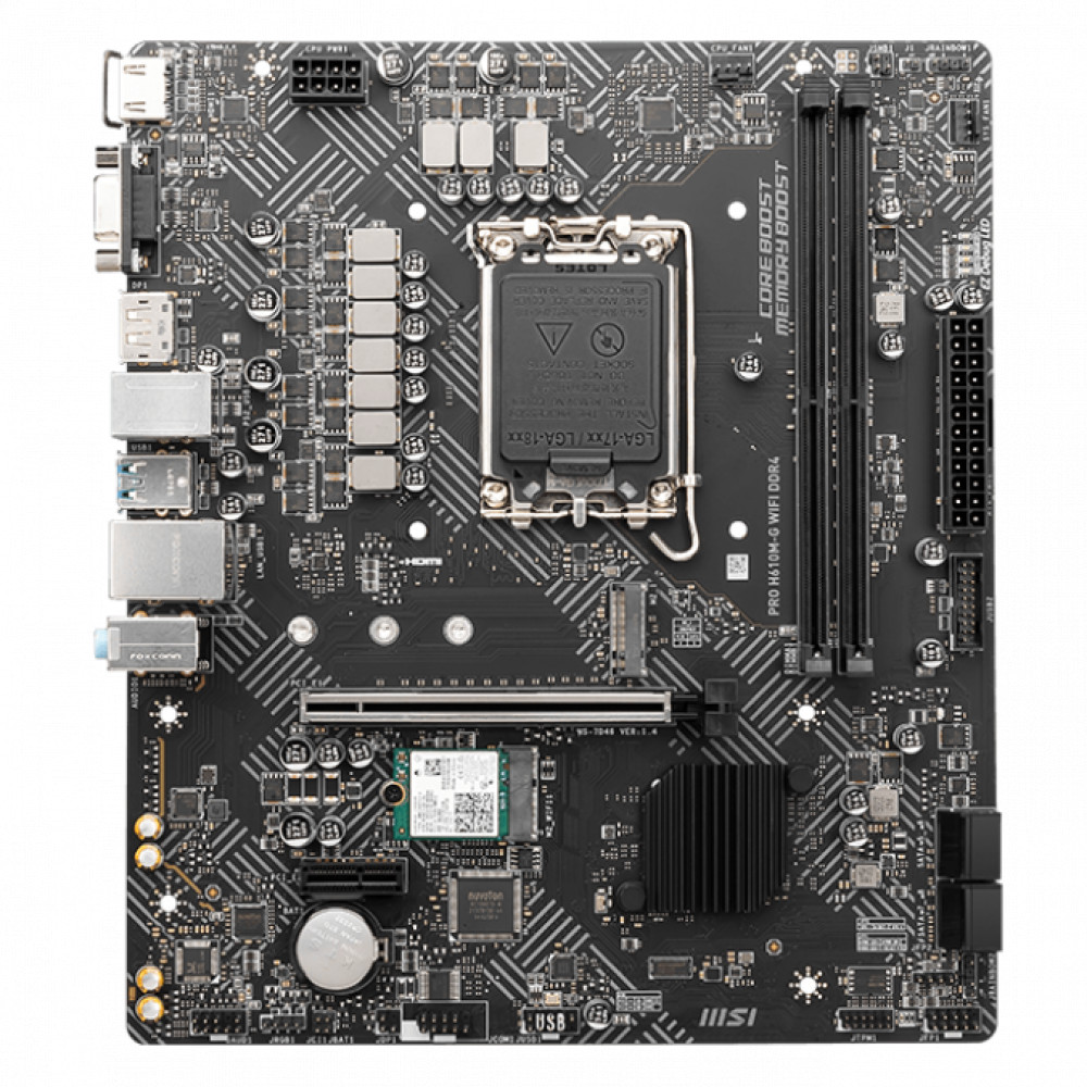 Материнская плата MSI PRO H610M-G WIFI DDR4 Mini-ATX, LGA 1700 - миниатюра 2