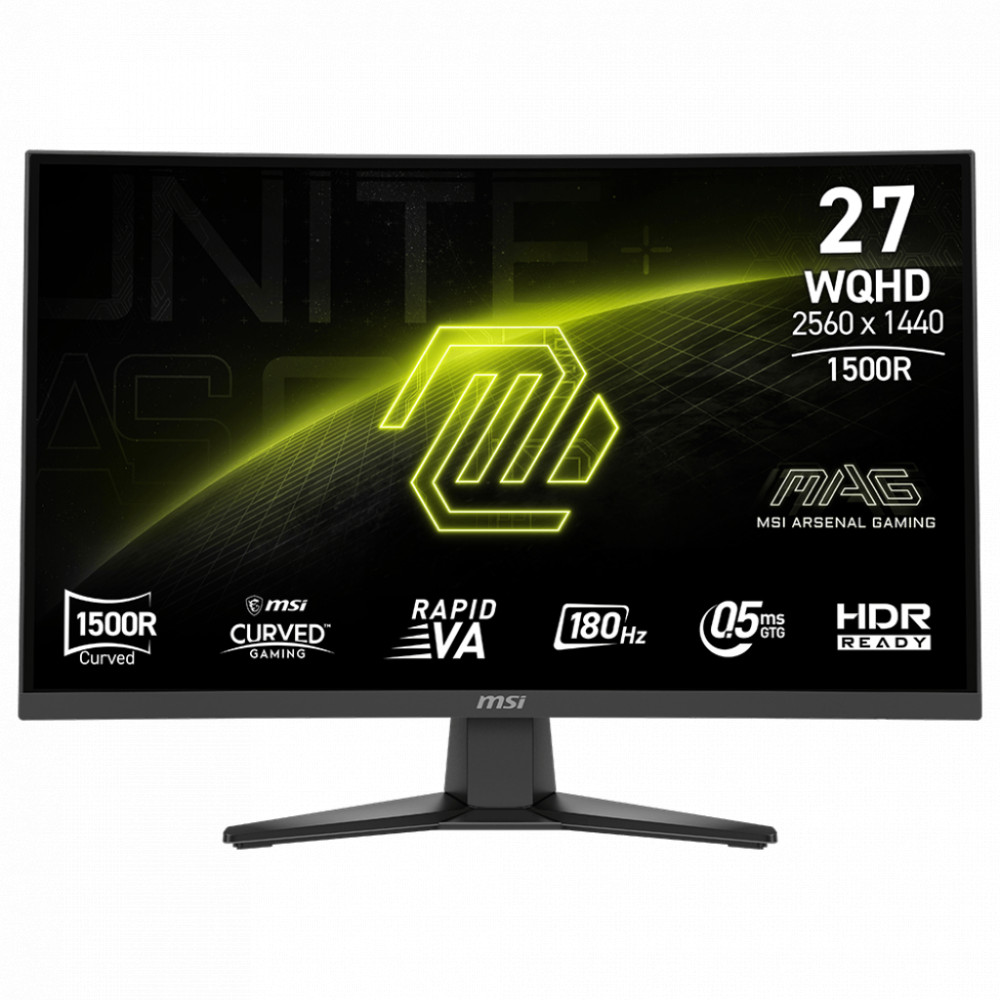 Монитор MSI MAG 275CQF E18 9S6-3CE91H-022 27 ", VA, Quad HD 2560x1440 (16:9), 180 Гц — фото товара