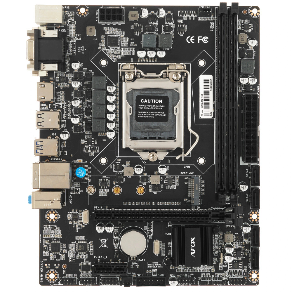 Материнская плата AFOX IH510-MA2-V2 IH510-MA2-V2|| Micro-ATX, LGA 1200 — фото товара