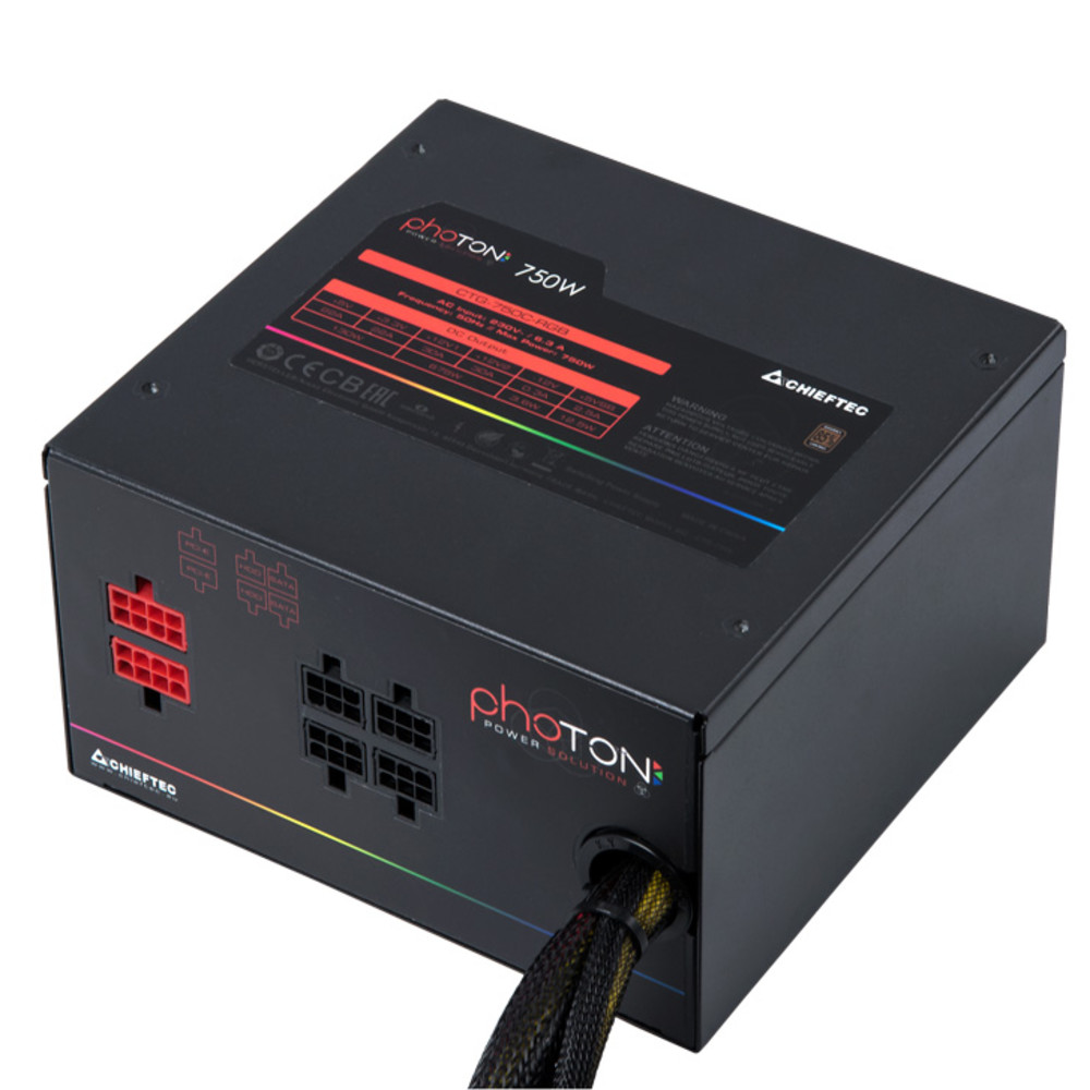 Блок питания Chieftec CTG-750C-RGB 750 Вт - миниатюра 3
