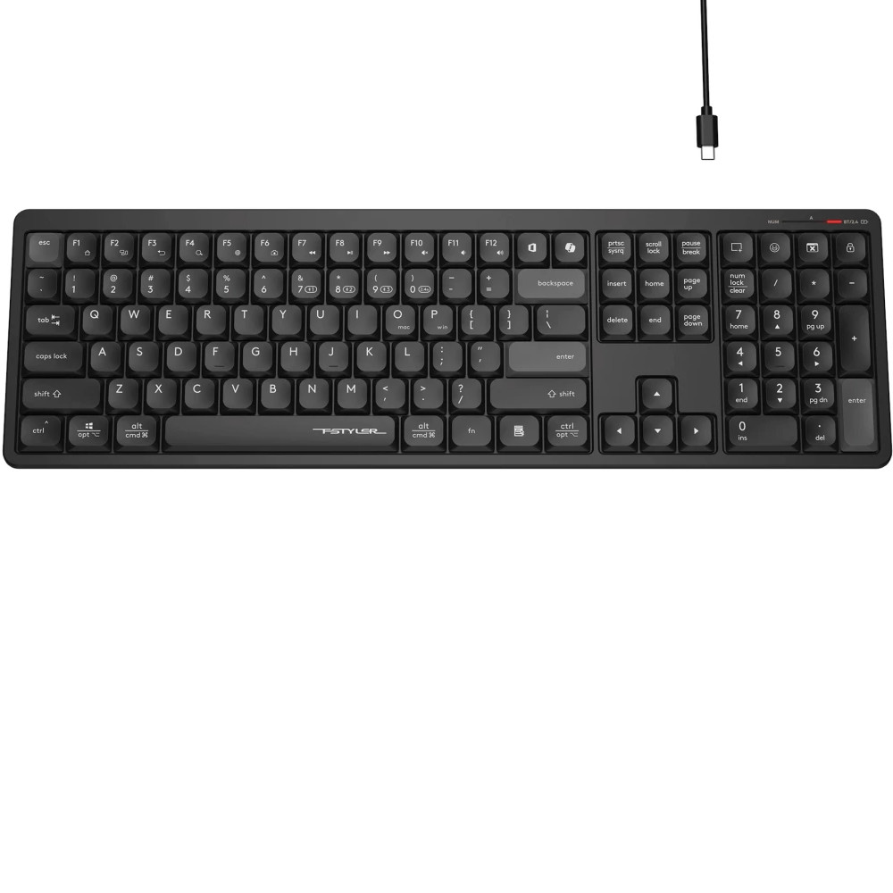 Клавиатура A4Tech Fstyler FBX55C Black FBX55C BLACK Беспроводная, Bluetooth - миниатюра 7