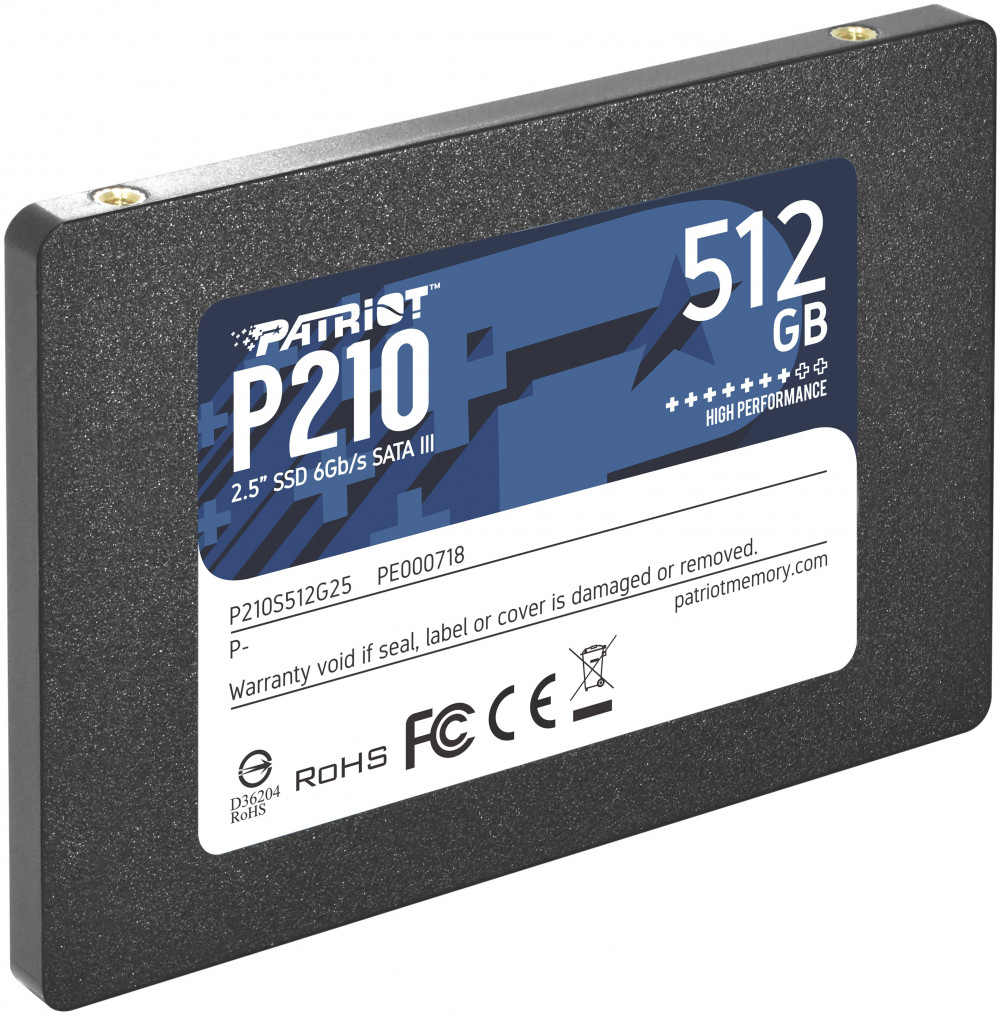 Жесткий диск Patriot P210 P210S512G25 SSD (твердотельные), 512 ГБ, 2.5 дюйма, SATA — фото товара