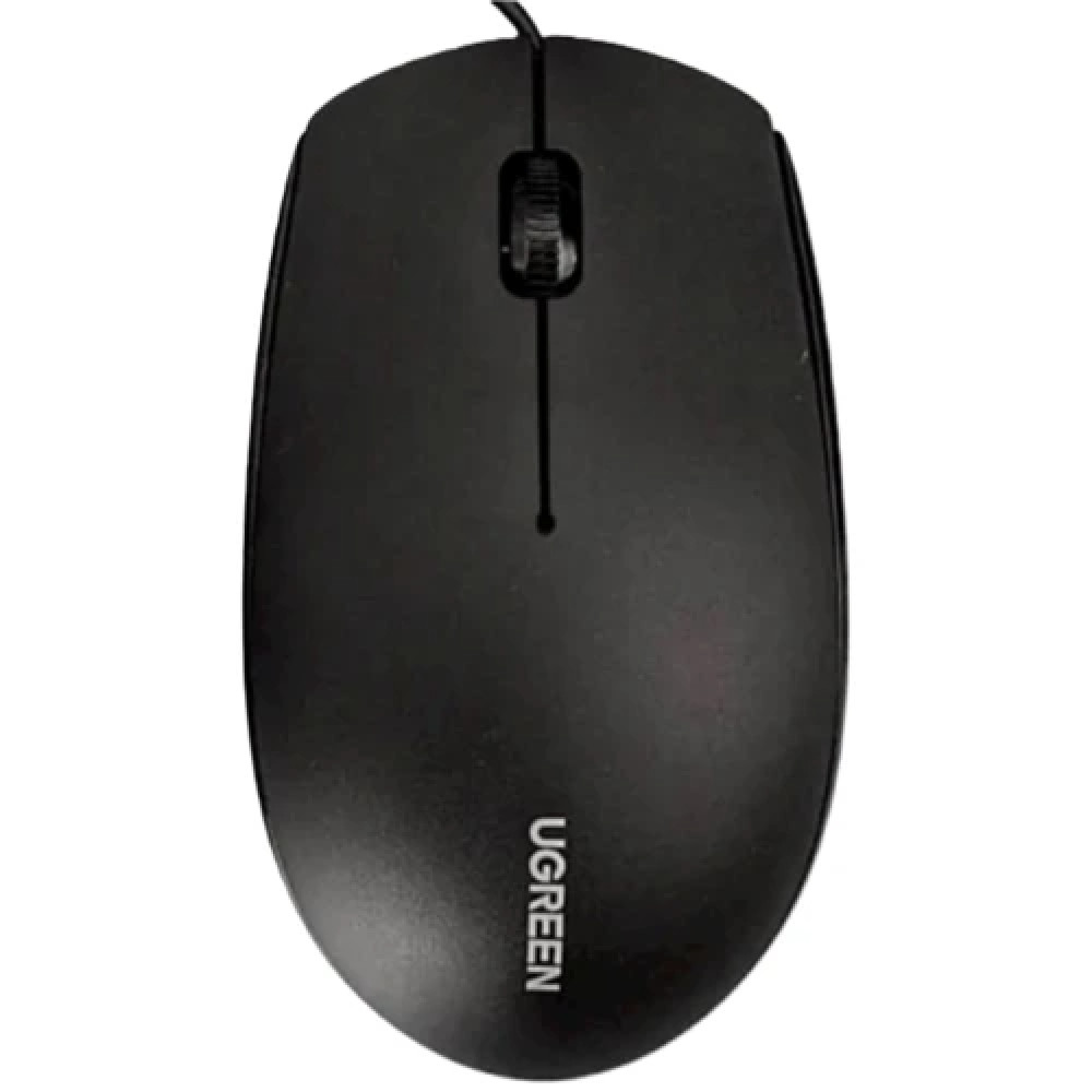 Мышь UGREEN MU007 Portable Wired Mouse Black 90789 Бюджетные, Проводная — фото товара