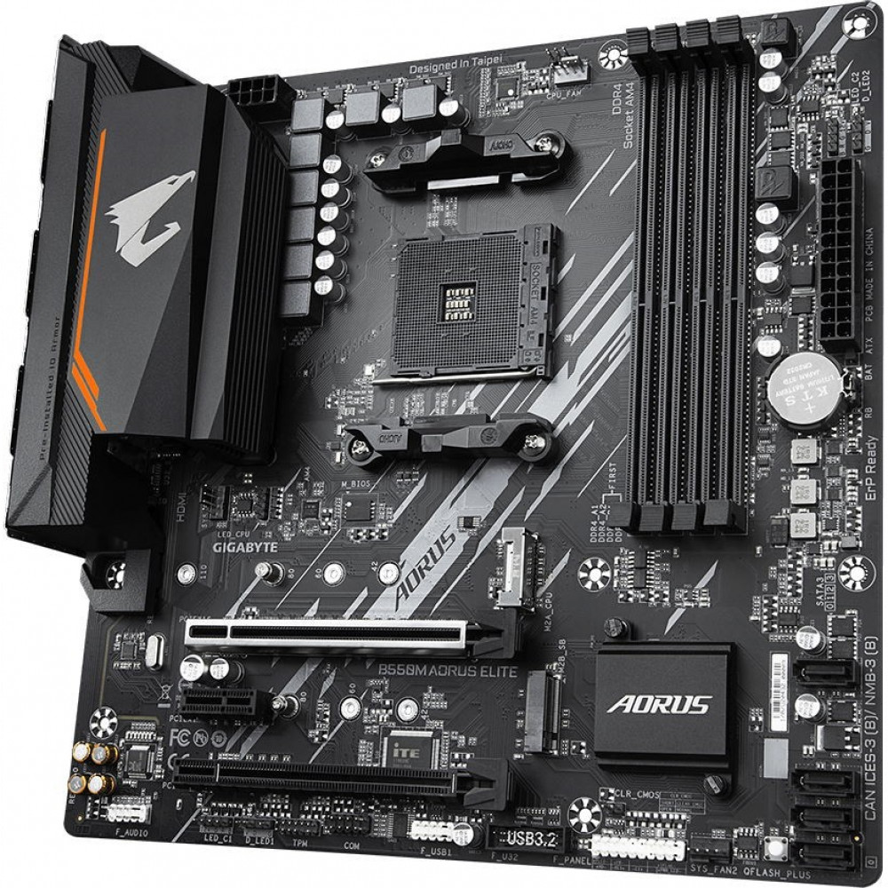 Материнская плата Gigabyte B550M AORUS ELITE 9MB55MAEL-00-10 Micro-ATX, AMD AM4 - миниатюра 3