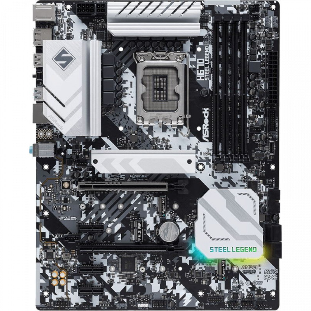 Материнская плата ASRock H670 STEEL LEGEND ATX, LGA 1700 - миниатюра 2