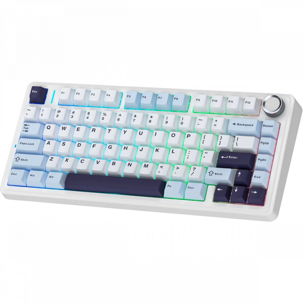 Клавиатура Aula F75 Blue+White+Purple Беспроводная, USB - миниатюра 3