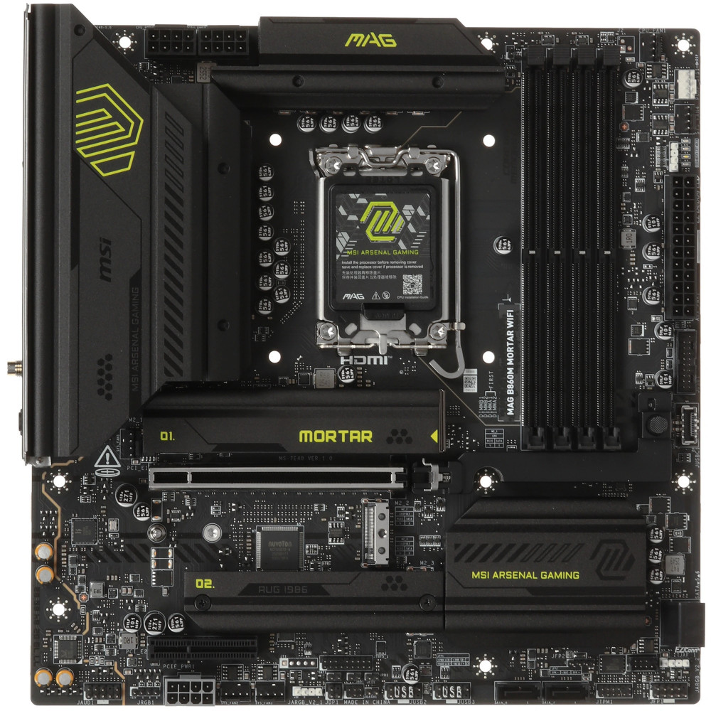 Материнская плата MSI MAG B860M MORTAR WIFI Micro-ATX, LGA 1851 — фото товара