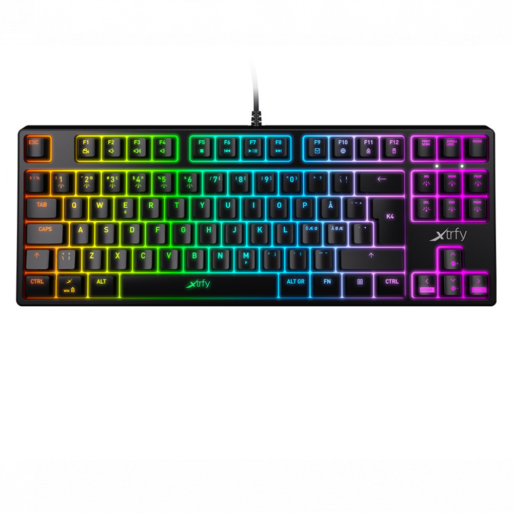 Клавиатура Xtrfy K4 TKL RGB Kailh Red XG-K4-RGB-TKL-R-RUS Проводная, USB — фото товара
