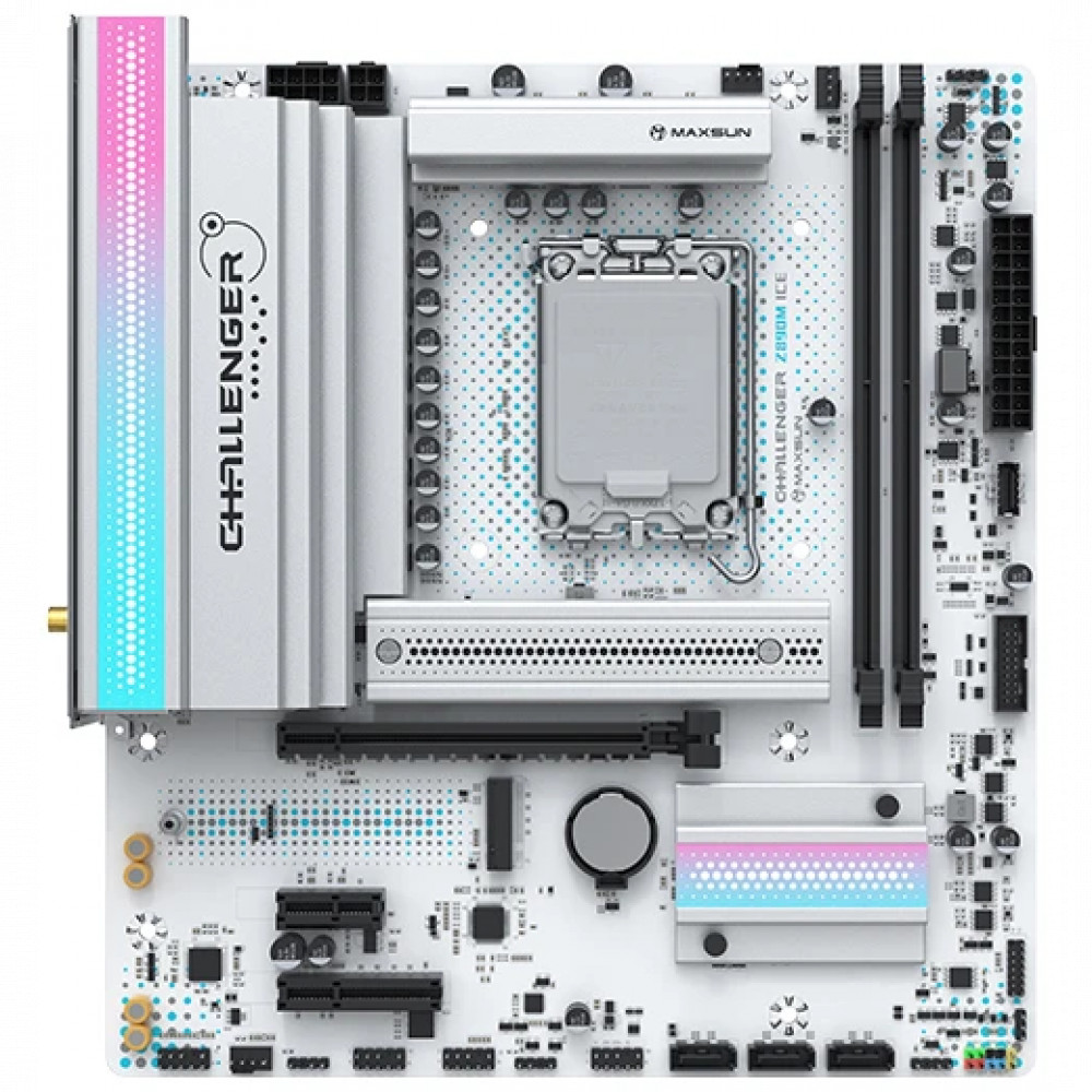 Материнская плата Maxsun Challenger Z890M WIFI ICE MS-Challenger Z890M WIFI ICE Micro-ATX, LGA 1851 - миниатюра 3