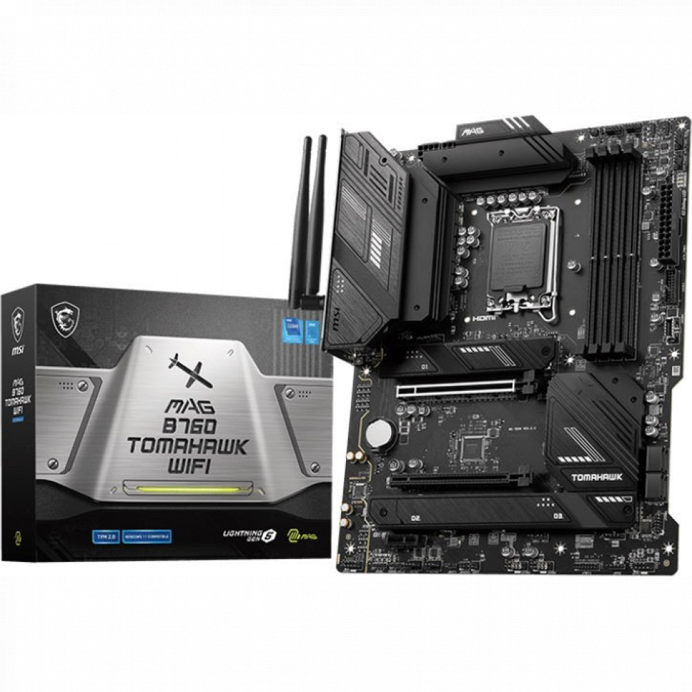 Материнская плата MSI MAG B760 TOMAHAWK WIFI ATX, LGA 1700 - миниатюра 5