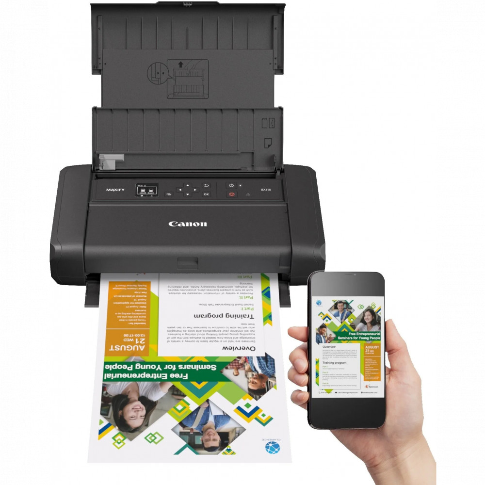 Принтер Canon MAXIFY BX110 WITH BATTERY 7069C027AA А4, Струйный, Цветная — фото товара