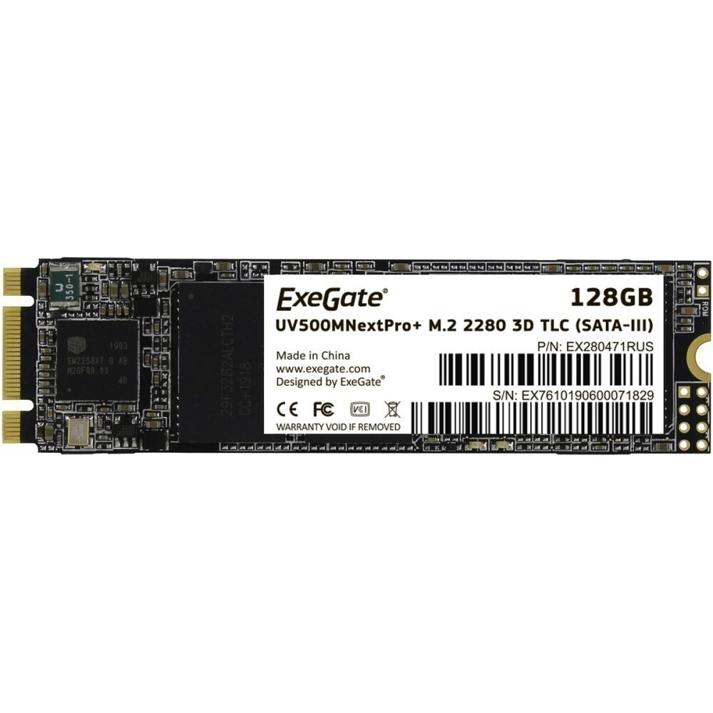 Жесткий диск ExeGate EX280471RUS SSD (твердотельные), 128 ГБ, M.2, SATA — фото товара