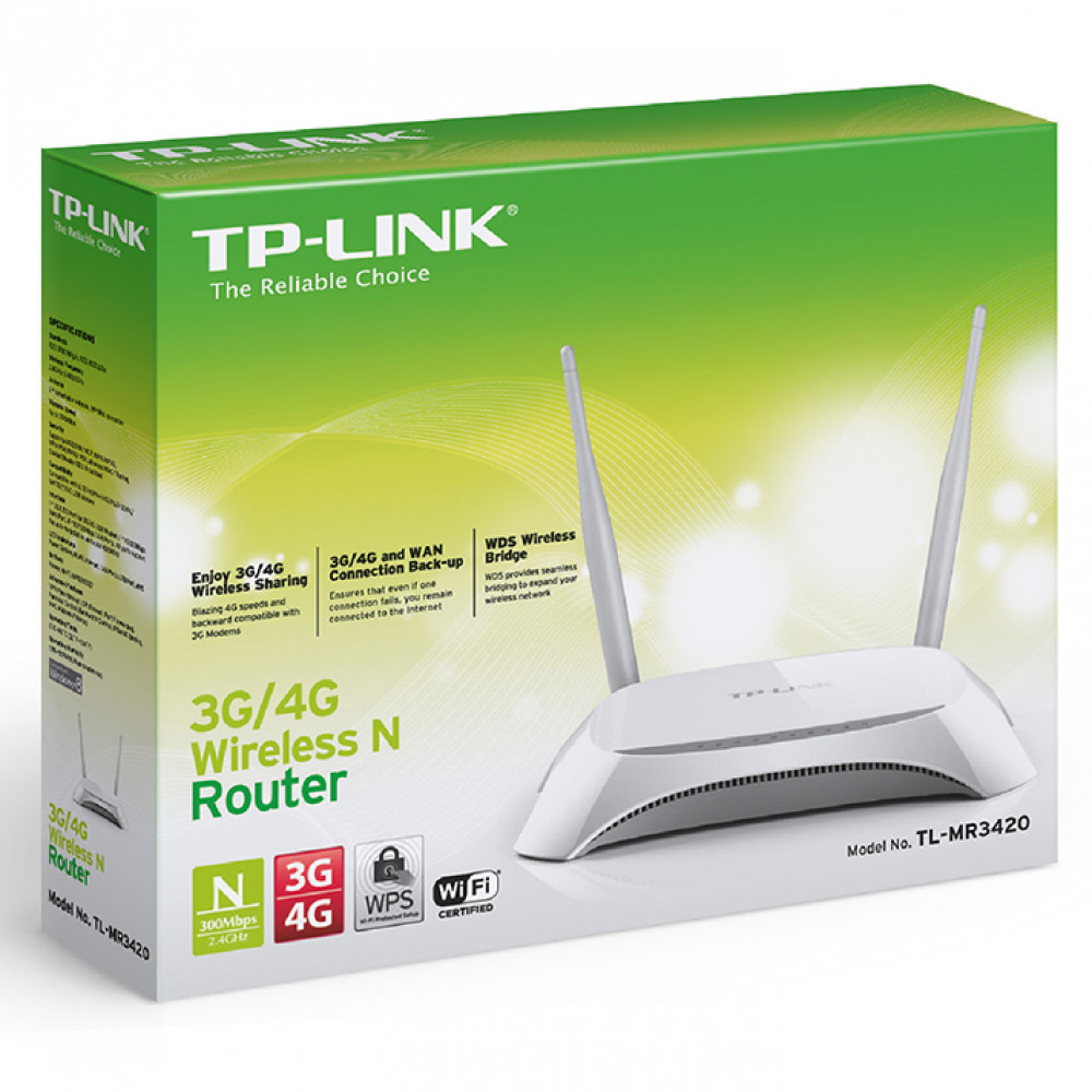 Маршрутизатор для дома TP-Link TL-MR3420 1 WAN TL-MR3420(EU) - миниатюра 4