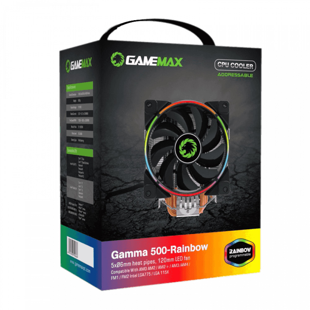 Система охлаждения GameMax GAMMA 500 RAINBOW Для процессора - миниатюра 5