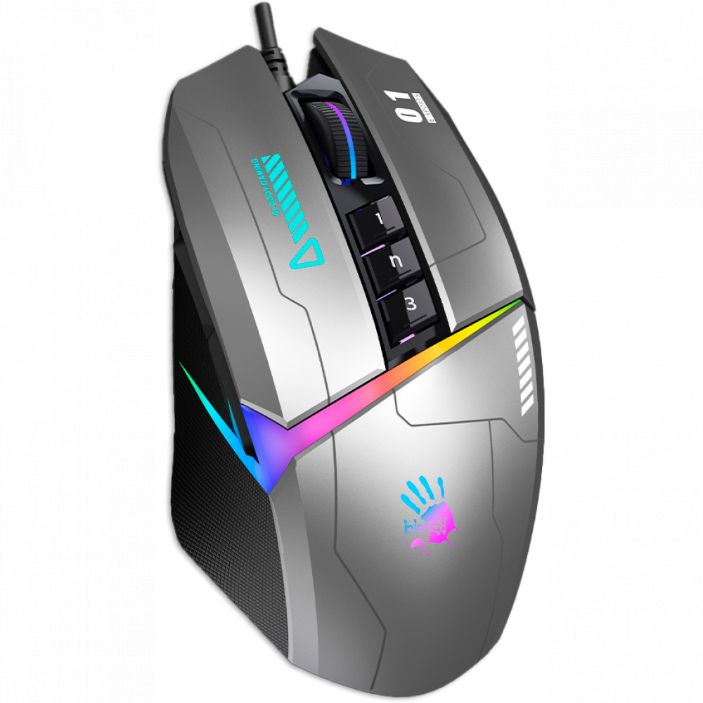 Мышь A4Tech Bloody W60-Max Gun Grey Игровые, Проводная - миниатюра 2