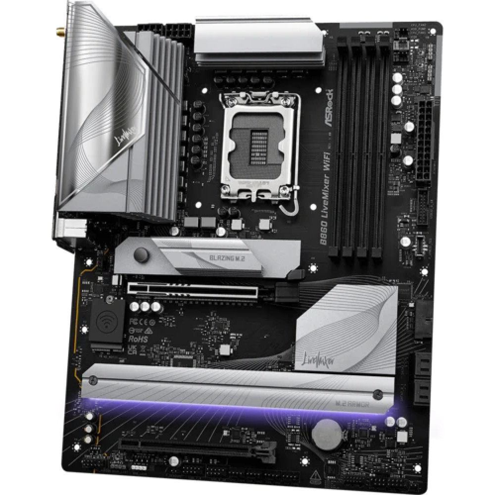 Материнская плата ASRock B860 LIVEMIXER WIFI ATX, LGA 1851 - миниатюра 3