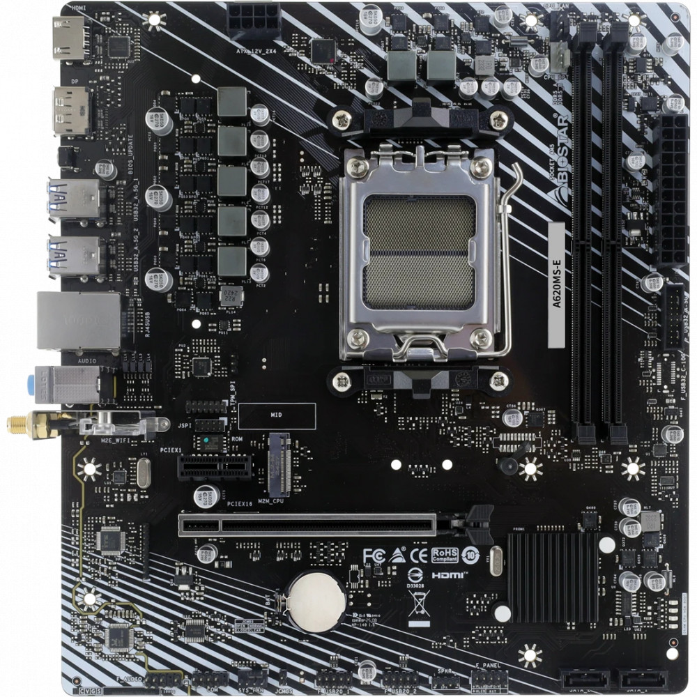 Материнская плата BIOSTAR A620MS-E Micro-ATX, AMD AM5 — фото товара
