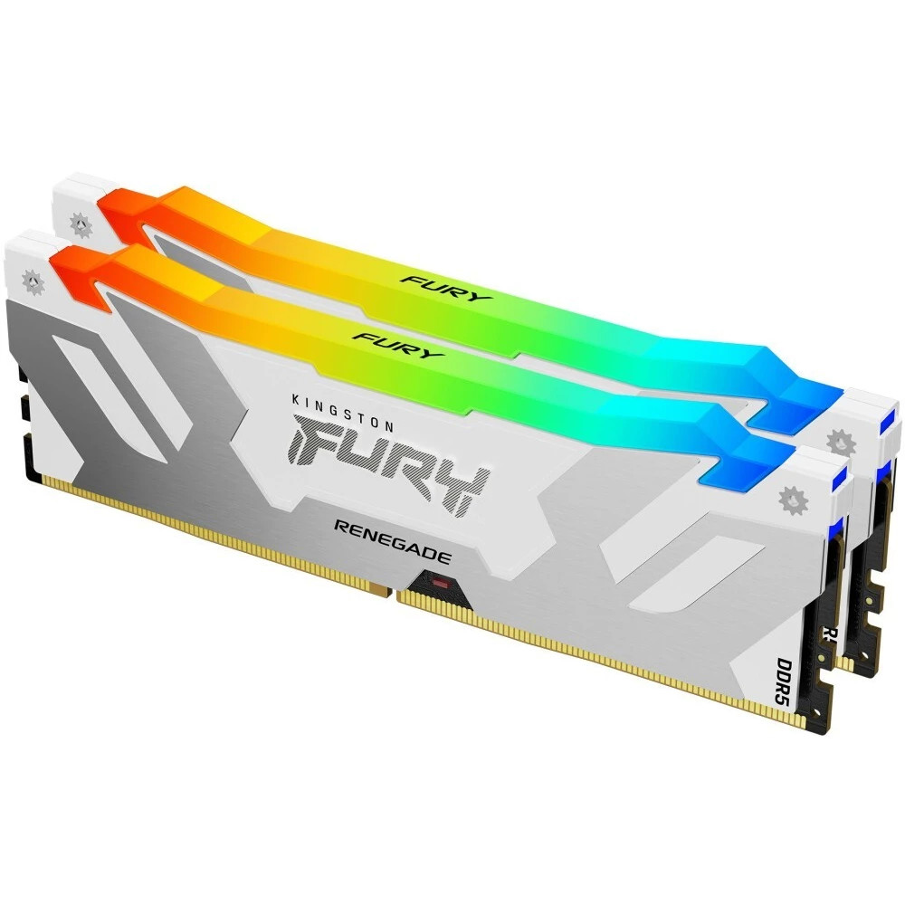 ОЗУ Kingston FURY Renegade RGB White XMP KF564C32RWAK2-32 DIMM, DDR5, 32 Гб (2 х 16 Гб), 6400 МГц — фото товара