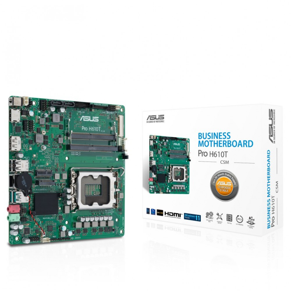 Материнская плата Asus PRO H610T-CSM Mini-ITX, LGA 1700 - миниатюра 6
