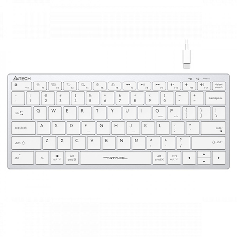 Клавиатура A4Tech Fstyler FX51 белый Проводная, USB — фото товара