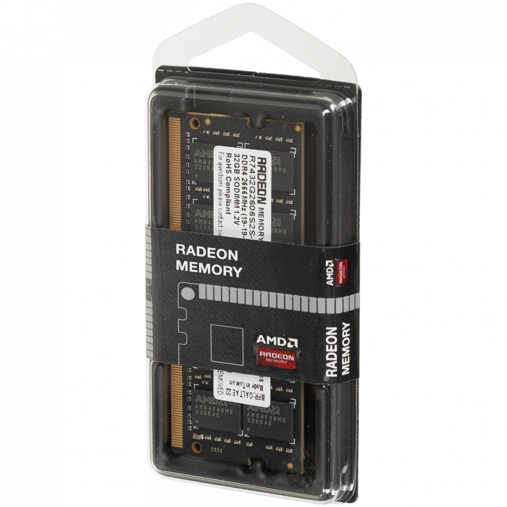 ОЗУ AMD 32Gb R7432G2606S2S-U SO-DIMM, DDR4, 32 Гб, 2666 МГц - миниатюра 2