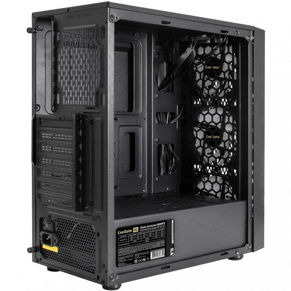 Корпус ExeGate EVO-8243-NPX600 EX293018RUS Mid-Tower - миниатюра 2