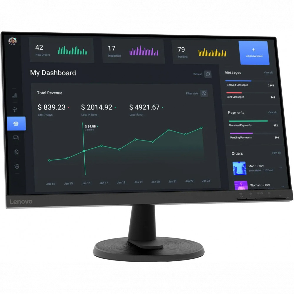 Монитор Lenovo C24-40 63DCKAT6EU 23.8 ", VA, Full HD 1920x1080 (16:9), 75 Гц - миниатюра 2