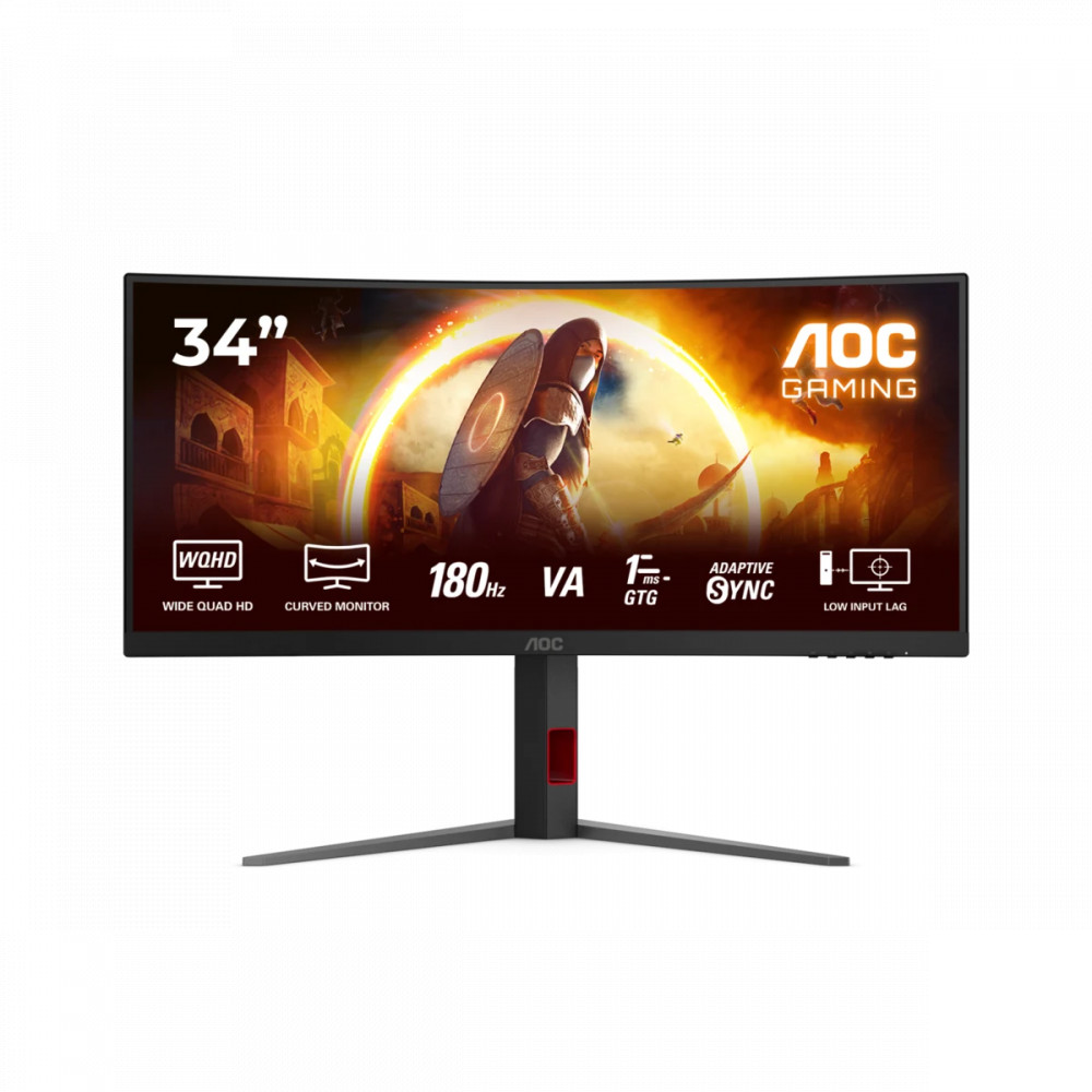 Монитор AOC CU34G4/01 34 ", VA, Ultra-Wide QHD 3440x1440 (21:9), 180 Гц — фото товара
