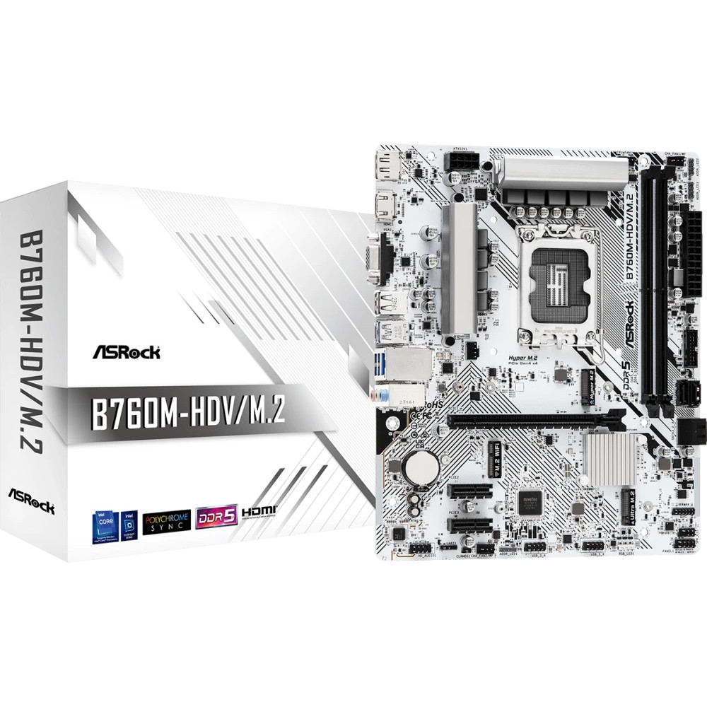 Материнская плата ASRock B760M-HDV/M.2 DDR5 Micro-ATX, LGA 1700 - миниатюра 5