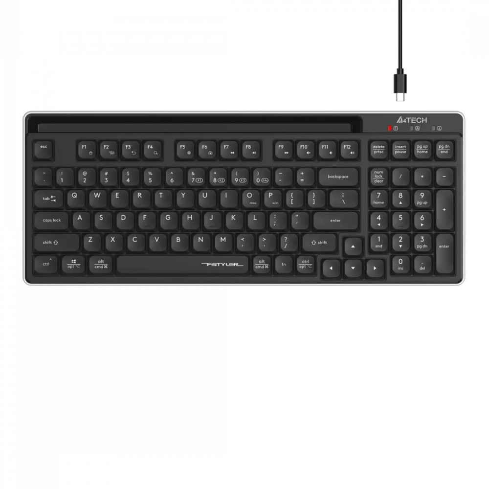 Клавиатура A4Tech Fstyler FBX70C BLACK Беспроводная, Bluetooth - миниатюра 2