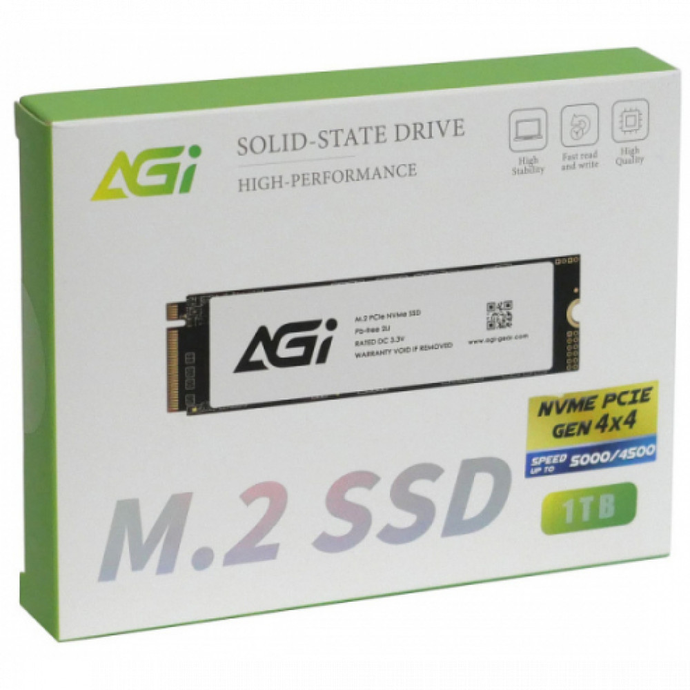 Жесткий диск AGI AI818 AGI1T0G43AI818-CB SSD (твердотельные), 1 ТБ, M.2, PCIe — фото товара