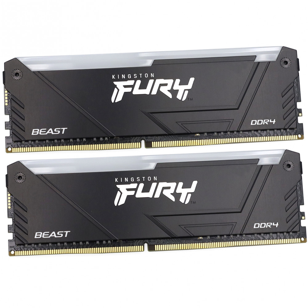 ОЗУ Kingston Fury Beast RGB KF436C17BB2AK2/16 DIMM, DDR4, 16 Гб, 3600 МГц - миниатюра 3