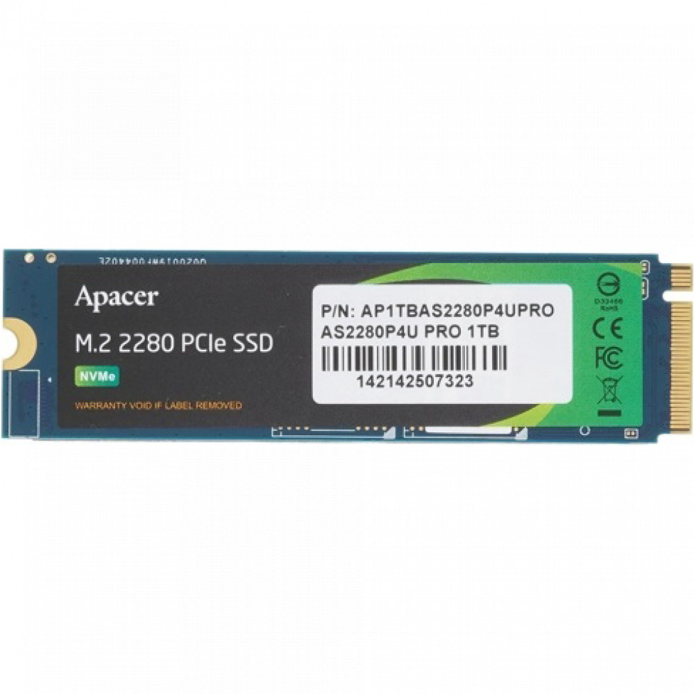 Жесткий диск Apacer AS2280P4U PRO AP1TBAS2280P4UPRO-1 SSD (твердотельные), 1 ТБ, M.2 — фото товара