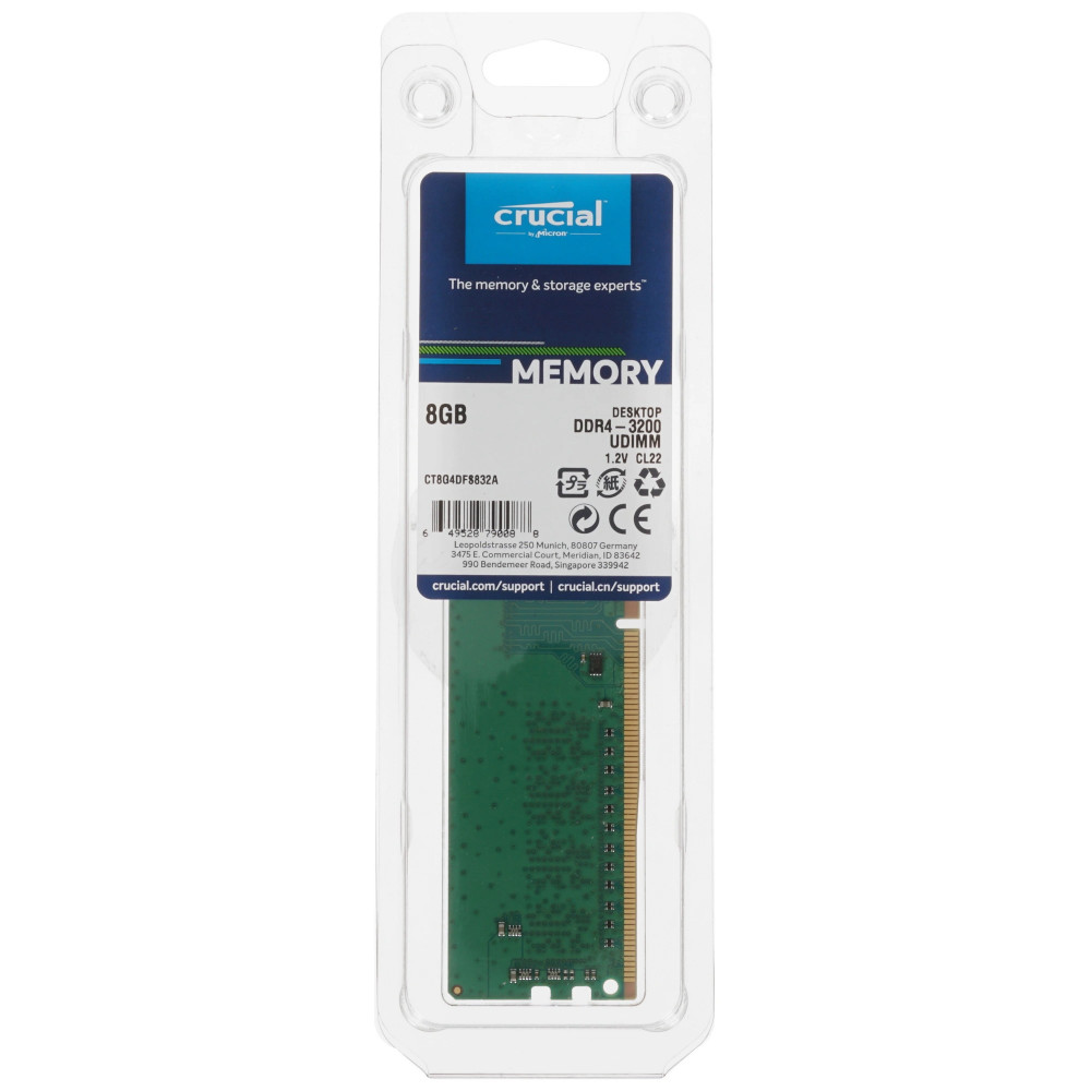 ОЗУ Crucial CT8G4DFS832A DIMM, DDR4, 8 Гб, 3200 МГц - миниатюра 3