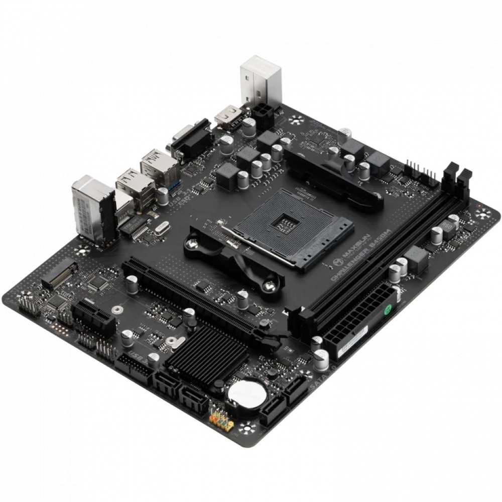 Материнская плата Maxsun Challenger B450M MS-Challenger B450M Micro-ATX, AMD AM4 - миниатюра 3