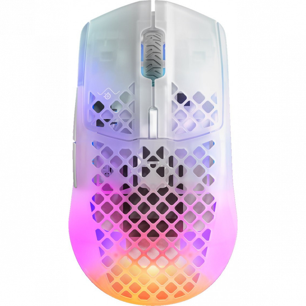 Мышь SteelSeries Aerox 3 Wireless (2022) Snow 62608 Игровые, Беспроводная - миниатюра 2