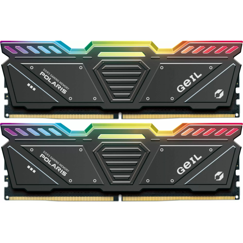 ОЗУ Geil POLARIS RGB Titanium Gray GOSG532GB5600C38ADC DIMM, DDR5, 32 Гб (2 х 16 Гб), 5600 МГц — фото товара