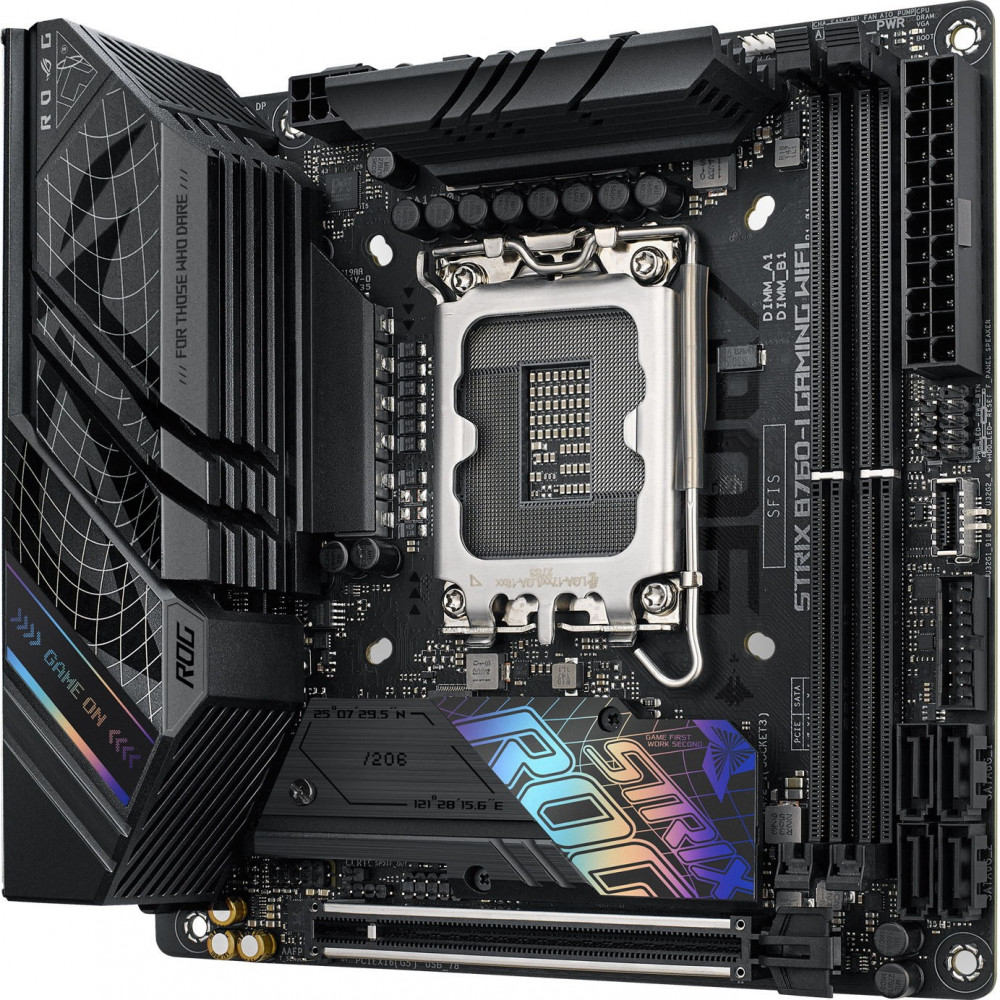 Материнская плата Asus ROG STRIX B760-I GAMING WIFI 90MB1D90-M0EAY0 Mini-ITX, LGA 1700 - миниатюра 3