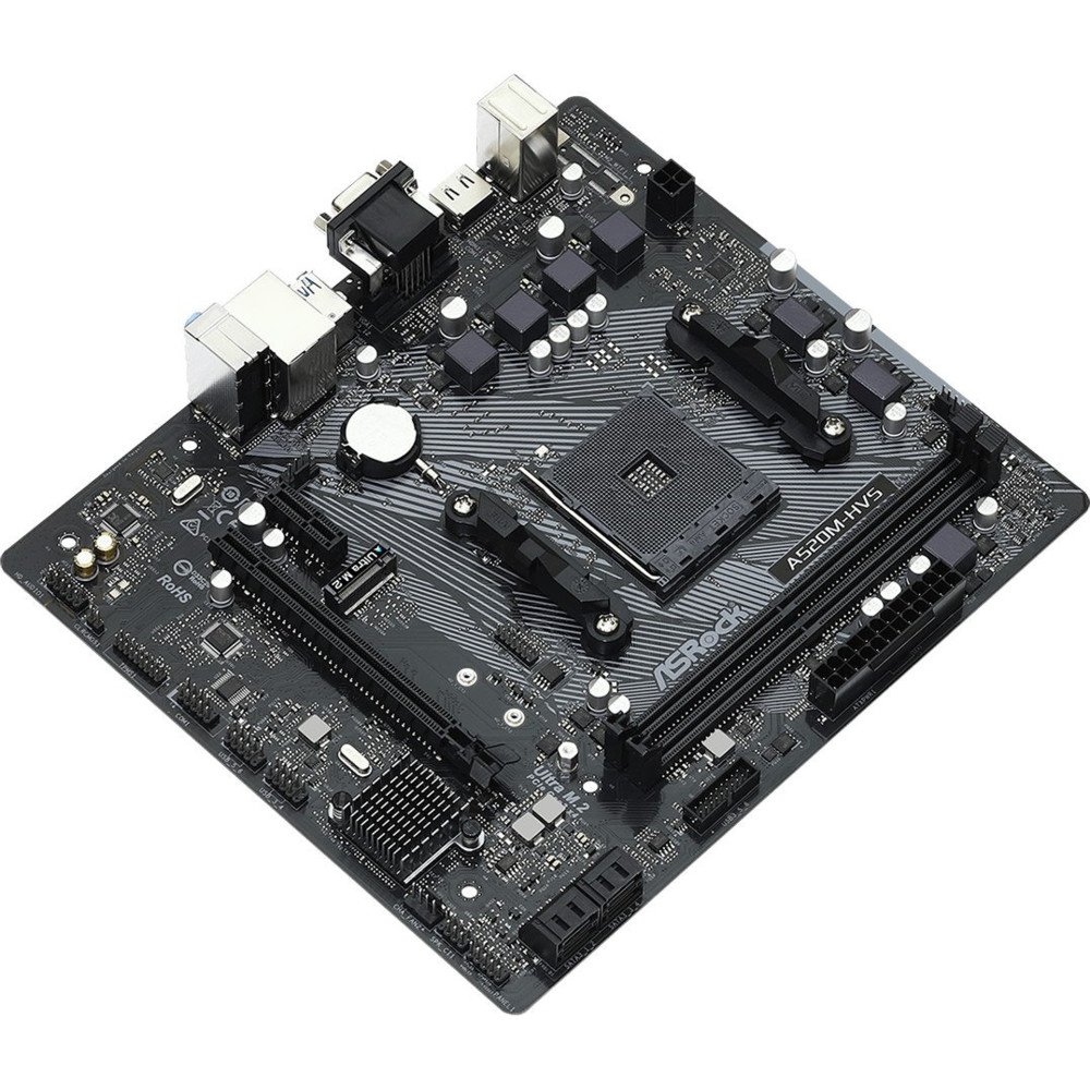 Материнская плата ASRock A520M-HVS Micro-ATX, AMD AM4 - миниатюра 3