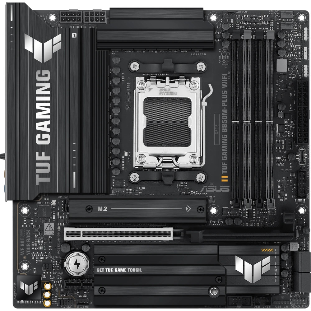 Материнская плата Asus TUF GAMING B850M-PLUS WIFI7 90MB1MU0-M0EAY0 Micro-ATX, AMD AM5 — фото товара
