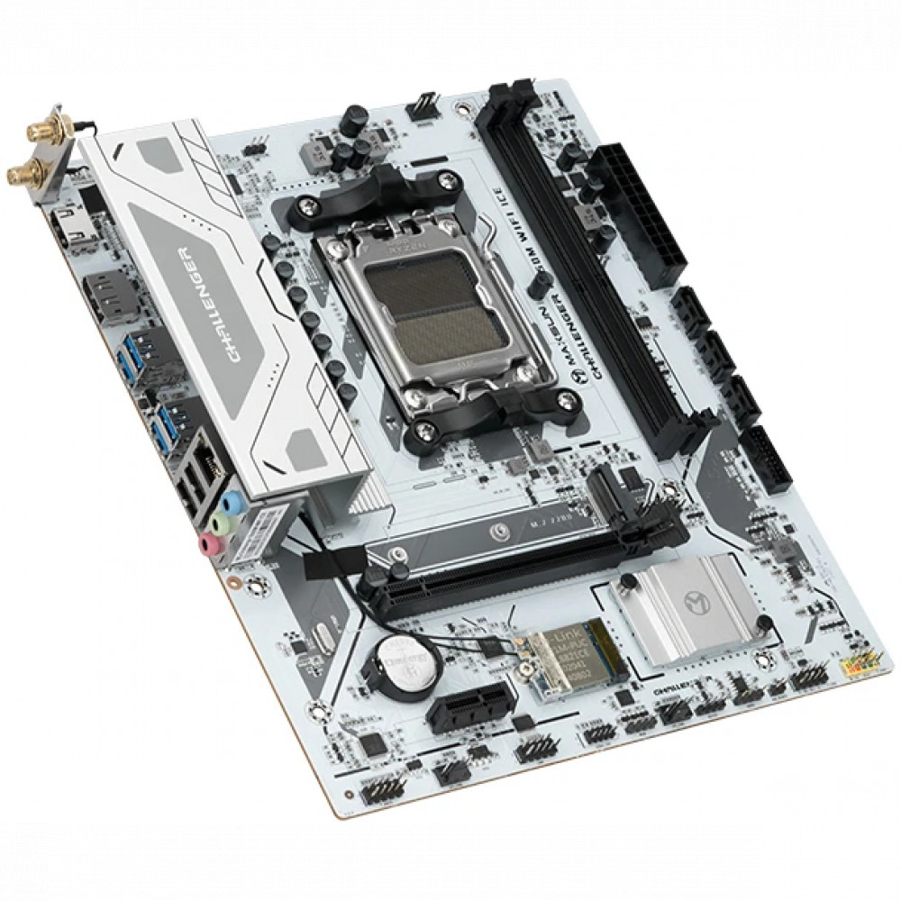 Материнская плата Maxsun Challenger B650M WIFI ICE MS-Challenger B650M WIFI ICE Micro-ATX, AMD AM5 — фото товара
