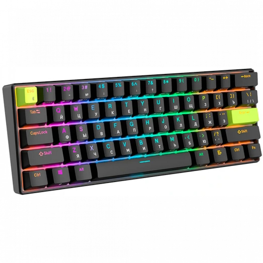 Клавиатура Royal Kludge C61 Black Green (Mint Switch) 6935280827976 Проводная, USB - миниатюра 5
