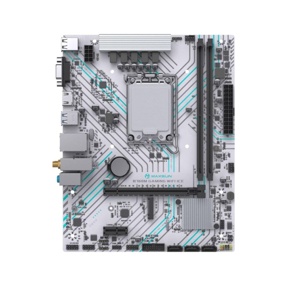 Материнская плата Maxsun B760M Gaming WIFI Ice MS-B760M GAMING WIFI ICE Micro-ATX, LGA 1700 — фото товара