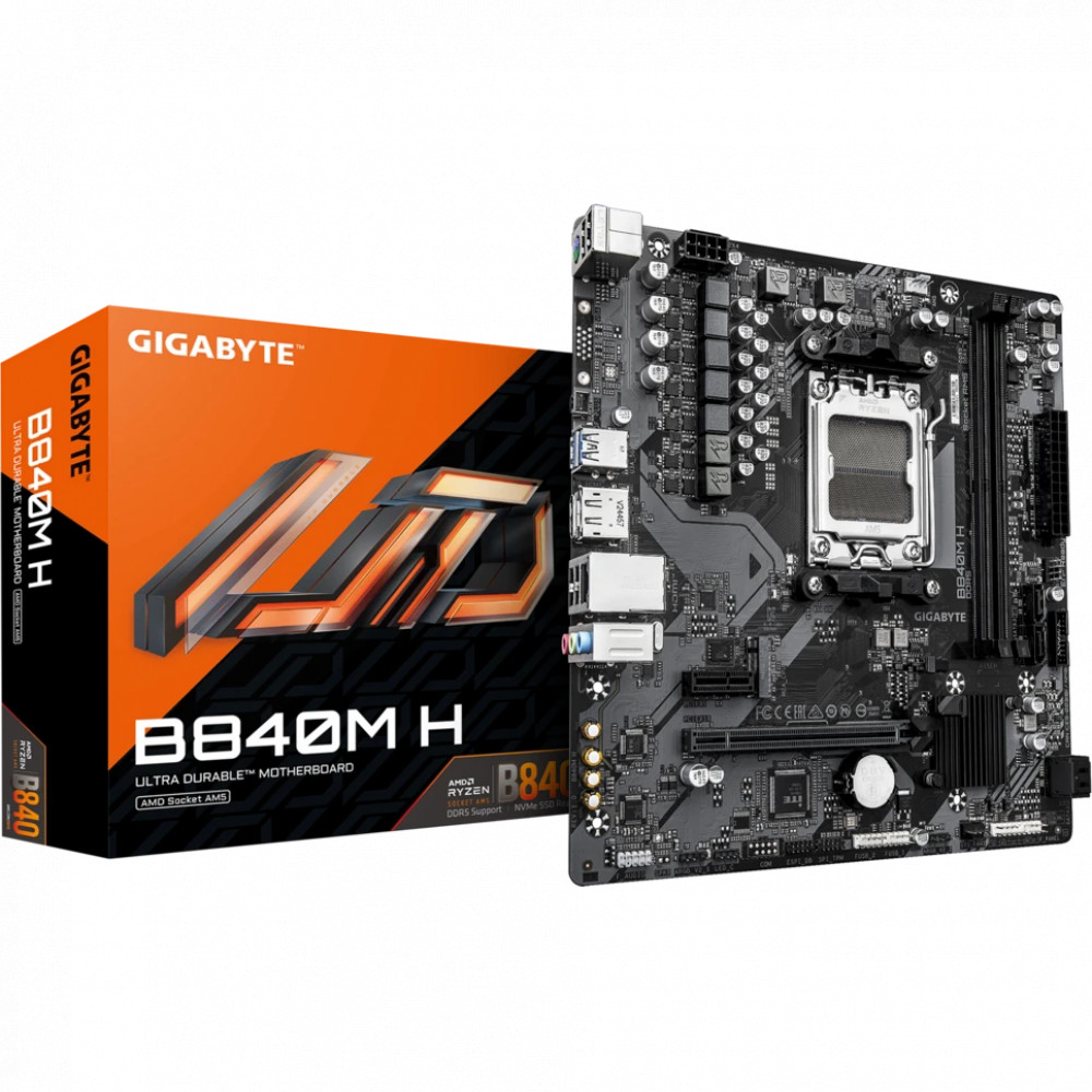 Материнская плата Gigabyte B840M H Micro-ATX, AMD AM5 - миниатюра 4