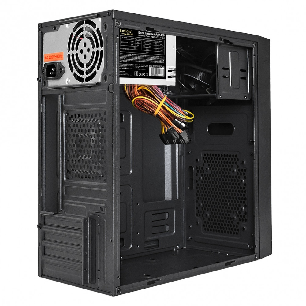 Корпус ExeGate BAA-113U-AAA400 EX292353RUS Mini-Tower - миниатюра 2