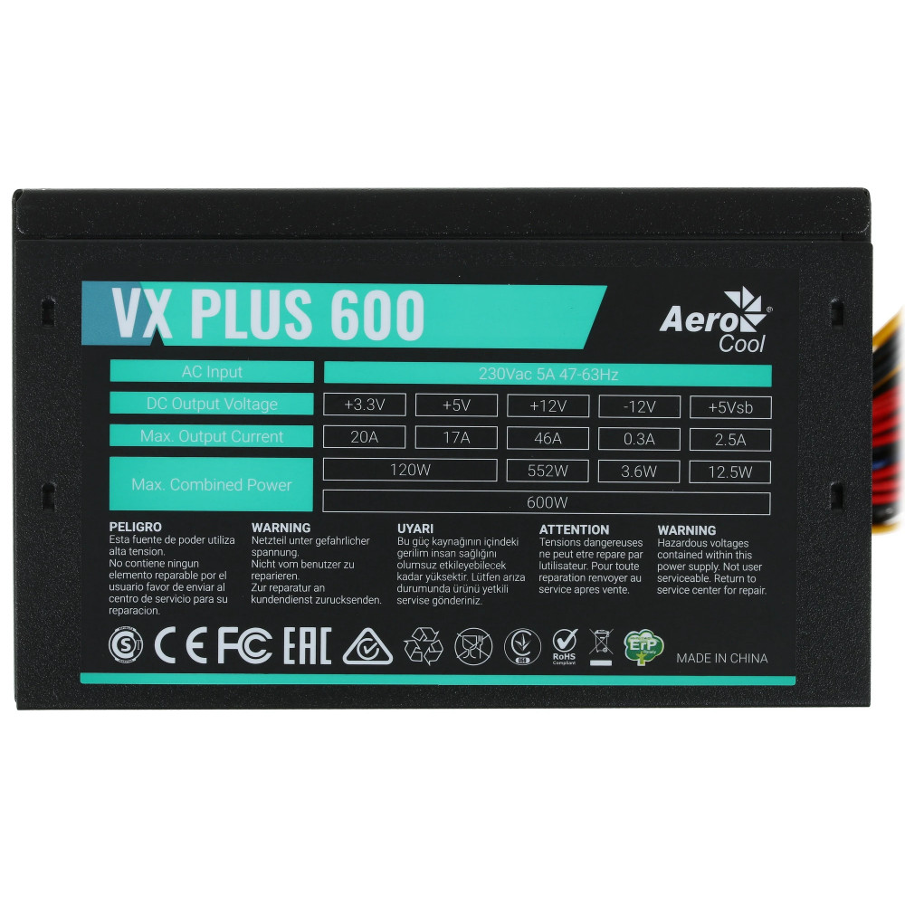 Блок питания Aerocool VX PLUS Stealth 600 ACPN-VS60NEY.12 600 Вт - миниатюра 5