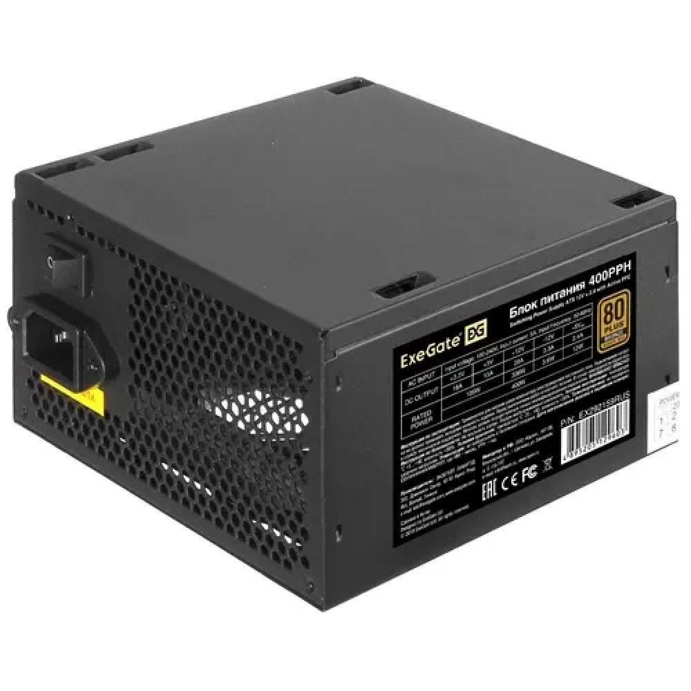 Блок питания ExeGate 80 PLUS Bronze 400PPH OEM EX292159RUS-OEM-S 400 Вт — фото товара