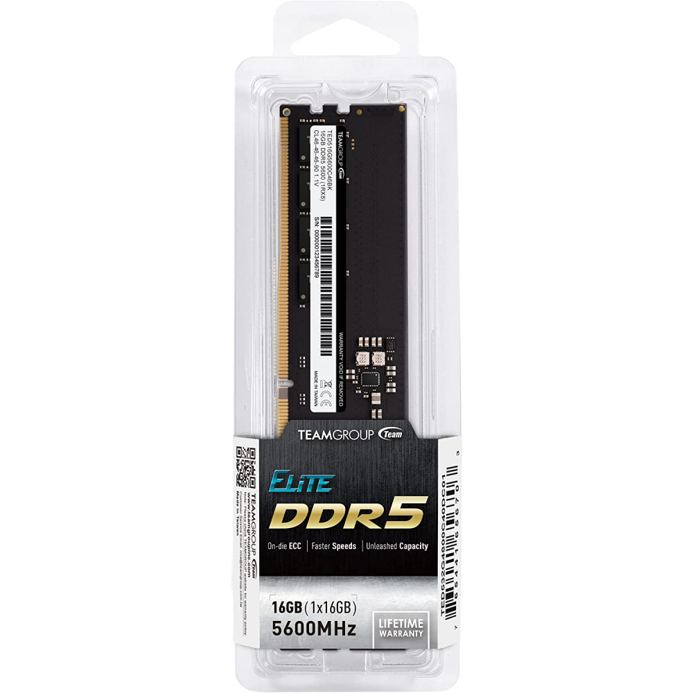 ОЗУ Team Group ELITE TED516G5600C4601 DIMM, DDR5, 16 Гб, 5600 МГц - миниатюра 2