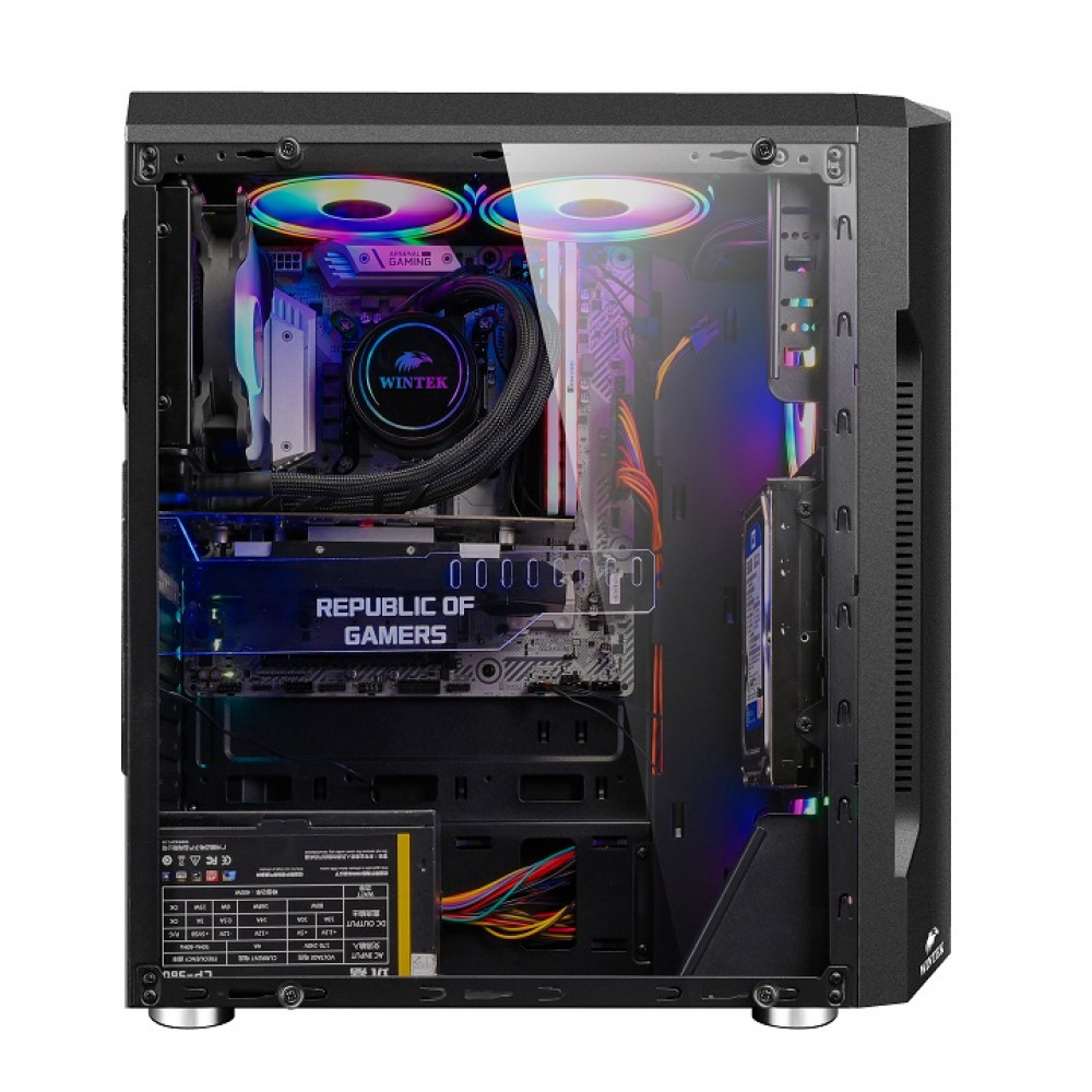 Корпус Wintek FLAME D525-B TG Mid-Tower - миниатюра 5